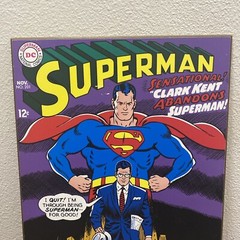 Superman “Clark Kent Abandons” DC Comics – Wooden Art Framed – Silver Buffalo