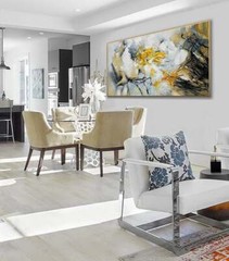 Modern Contemporary Artwork Oversize Panoramic Extra Large Wall Art Horizontal