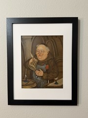Max Götzfried Original Oil Painting On Board Late 19th Century German Drinking