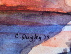 Delicate Arch Watercolor on Paper by Charlotte Quigley 13.5″ X 11″ Framed