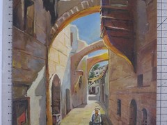 Orientalist Antique Painting Signed Cinato 1937 Oil on Board B34