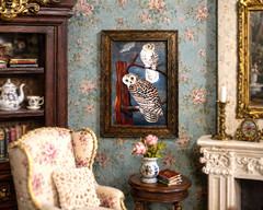 Picture Frame 1:12 Dollhouse Miniature Original Painting Print Sign Kathy Manuel