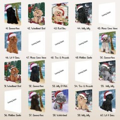 Poodle Dog Canvas .75″ Personalized Digital Painting Christmas NWT