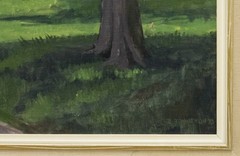 Brenda Johnstone – Framed 20th Century Oil, Ewell Court in Spring