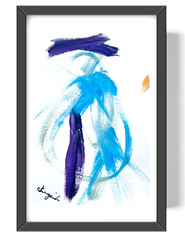 Guajardo Art Dancer 9X6 Paper Unique Abstract Expressionism
