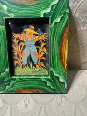 Small Claudia & Perry Hopf „An Angel“ Folk Art Scherenschnitte – Signed/Framed