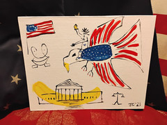PRIMITIVE EAGLE RIDER OLD SCHOOL JR CHARLIE FAST OUTSIDER POLITICAL FOLK POP ART