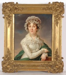Attributed to Carl von Sales „Austrian lady & her adult children“ 3 portraits(m)