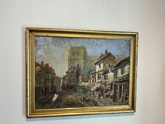 early unsigned watercolor Abbeville street scene Charles James Keats c. 1890’s