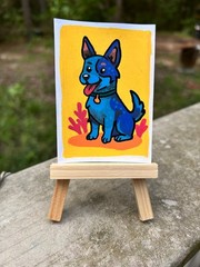 CUSTOM Aceo original acrylic pet painting READ DESCRIPTION