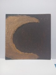 Moon Art in Embossed Canva