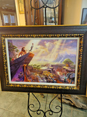 THE LION KING BY THOMAS KINKADE – S/N 18″ X 27″ HAND EMBELLISHED GICLEE CANVAS