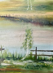 ORIGINAL RUSSIAN OIL PAINTING, oil on canvas, signed, circa 1970, 40.0×30.0 cm
