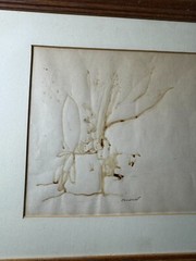 Seymour Remenick (1923 – 1999) „Still Life Scene“ Ink/Watercolor Painting-Framed