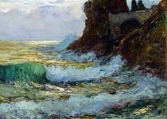 Giuseppe Sacheri Cliff on the Sea Reproduction – Giclee Canvas/Paper/Stretched