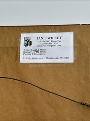 JANIS WILKEY PAINTING COWGIRL HEAVEN WOOD SIGN LANDSCAPE REGIONALISM AMERICAN
