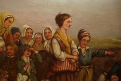 EXQUISITE ORIGINAL W.G FOSTER LARGE OIL PAINTING „WAITING FOR THE FLEETS RETURN“