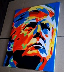 pop art donald trump , Original Hand Painted , canvas ,president