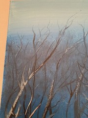 Hand Painted Winter Scene Art Decor Gift Wall Hanging