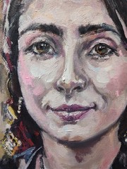 Original oil paimting 11″x14″ Beautiful Woman portrait, Impressionism, Realism