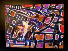 Modern Abstract Painting Graffiti Art Cubism AnimeCartoon Original Psychedelic