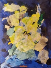 ABSTRACT COMPOSITION, original oil painting, dated 1995