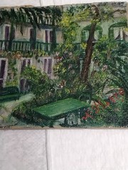 ​Original Karen Dupré Acrylic Painting – Vintage 1980s Miniature – Signed…