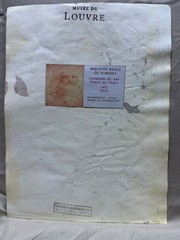 LEONARDO DA VINCI drawing and painting on old paper signed stamped vintage