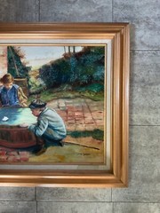 RARE OIL ON CANVAS PAINTING BY STELLA SZEMELA 97 YR OLD ARTIST