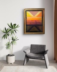 ORIGINAL Painting- PRISM- 16″ X 20″ Modern, Surrealism, Abstract texture