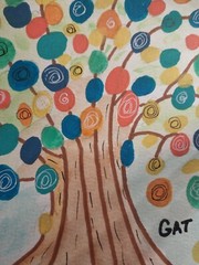 G.A.Titan Acrylic Painting IMPRESSIONISM Landscape Tree Artwork Home Decor