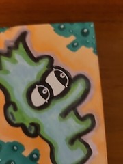 Original PAINTING ACEO Bart Simpson Low Brow Cartoon Air Bubbles Shrooms Trippin