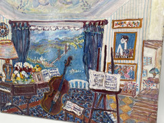 Renée HALPERN (1914-? ) School of Paris – Golden Gate Bridge Oil on Canvas