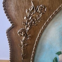 Antique Oval Painting L. Thompson