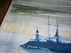 North Jutland Denmark Nordjylland 1974 Oil painting art on canvas 100×47 cm