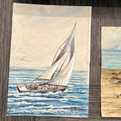 Lot of Vintage Nautical Seascape Paintings by Diane Murphree