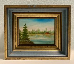MINIATURE LANDSCAPE PAINTING SIGNED