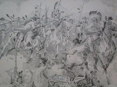 LARGE PUBLISHED NATIVE AMERICAN INDIAN COWBOY CRAZY HORSE DRAWING NAPOLETANO