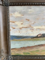 Antique Russian Impressionist Landscape Oil Painting Vladimir V. Perepletchikov