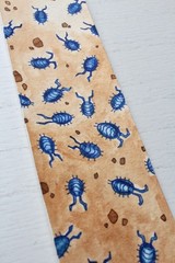 Original Art Bug Isopod Bookmark Watercolor Ink 2” x 7.25” by Emerson Meyer Art
