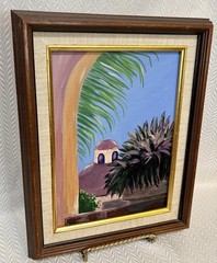 Original Acrylic Painting Cabo San Lucas Nancy Friedemann Sanchez 1991 Framed