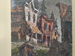 G. Drummond Mansfield Silverton , Colorado Oil Painting on Board