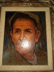 Emanuel Schary Original Oil on Board Painting Old Israeli Man – 1970s