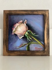 original oil painting Rose still life 20x20cm Wall Art Semi-abstract Flowers