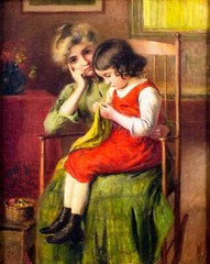 Frederick Boston (NY,CT,1855-1932) oil painting antique 128806