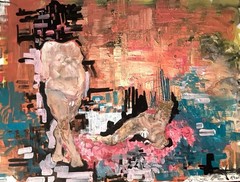 Abstract Expressionist Painting on Canvas