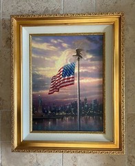THOMAS KINKADE – „LIGHT OF FREEDOM“ S/N 24″ x 18″ HAND EMBELLISHED CANVAS