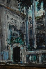 FRAMED SIGNED ORIGINAL OIL VIEW OLD COLONIAL TRINIDAD, CUBA ARTIST: HECTO VIDAL