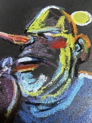 Faris Art: What I Am Saying: 11×14 Black Paper Unique Modern Neo-Expressionism