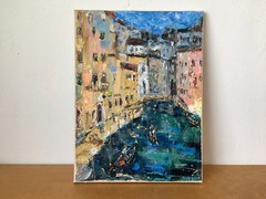 City of Venice Italy Oil Painting on Canvas Abstract Italian Landscape
